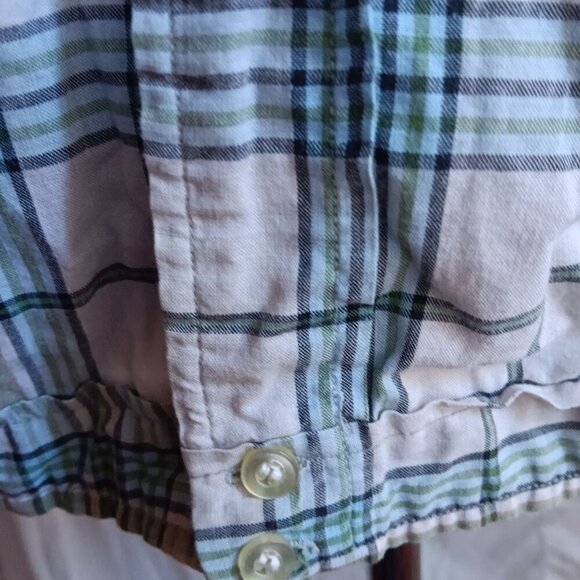 Vintage 1960's Sanforized Plaid Shirt Mens Small Washington Dee Cee Plaid Indy - Picture 4 of 9